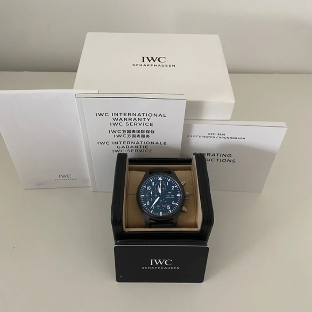 Exceptional IWC Pilot Chronograph Top Gun - Warranty, Box and Papers